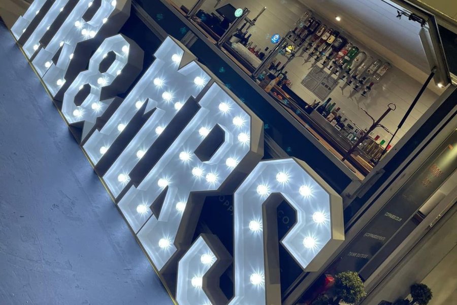 MR & MRS LED Letters